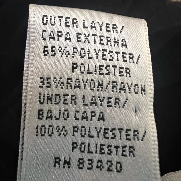 August Silk brand blouse one piece layered look black with animal print Size S. - Picture 7 of 7